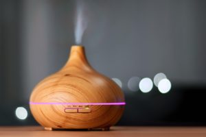 A wooden print room humidifier 