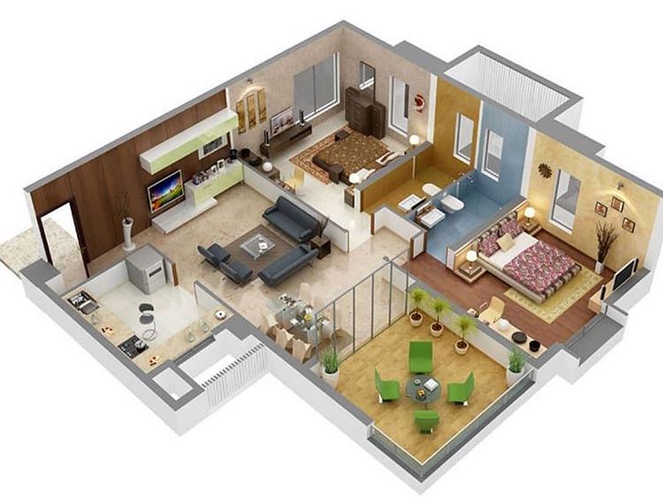 A house plan with best feng shui floor plan