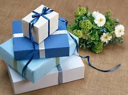 Gift boxes and flowers for wife