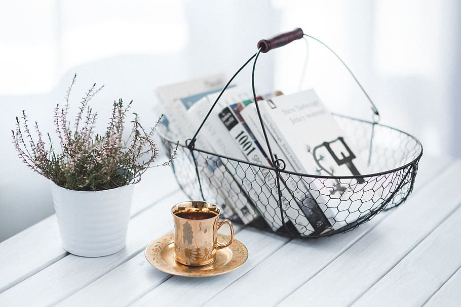 books on the coffee table 