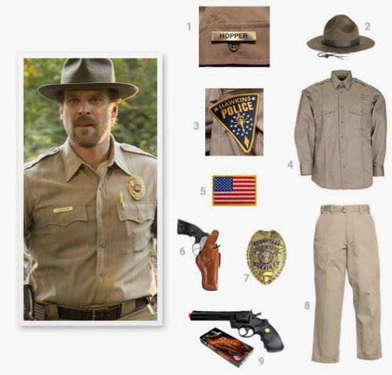 Stranger Things party ideas Hopper costume