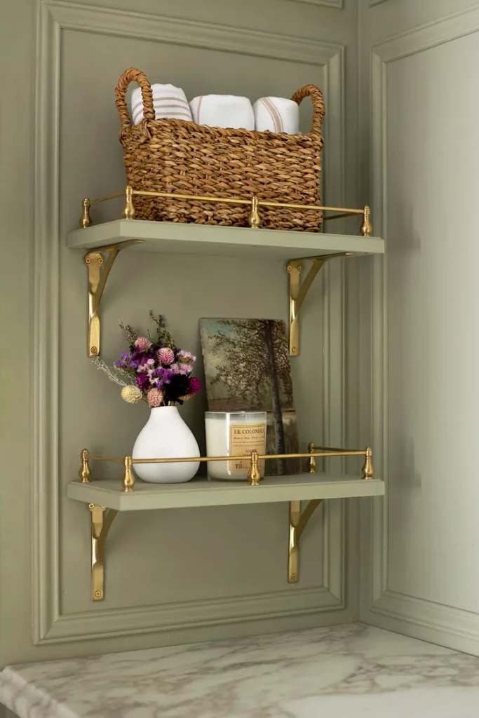 39. Frame Shelves with Elegant Detailing